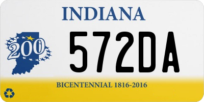 IN license plate 572DA