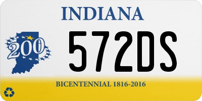 IN license plate 572DS