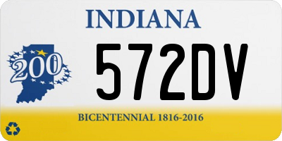 IN license plate 572DV