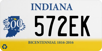 IN license plate 572EK