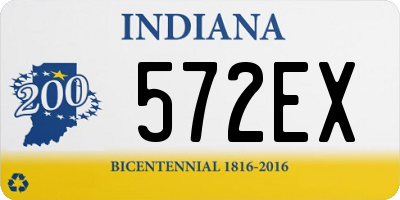 IN license plate 572EX