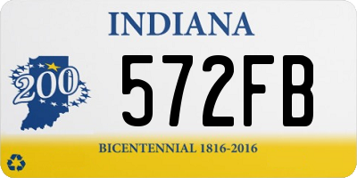 IN license plate 572FB