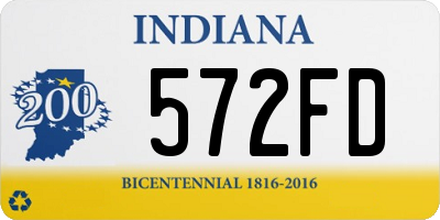 IN license plate 572FD