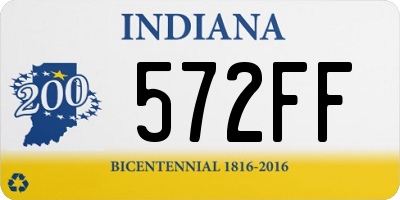 IN license plate 572FF