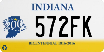 IN license plate 572FK