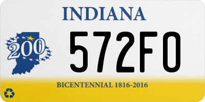 IN license plate 572FO