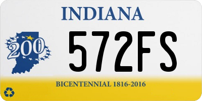 IN license plate 572FS