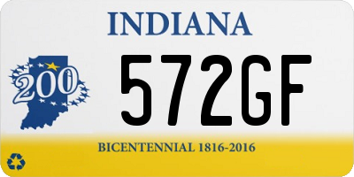 IN license plate 572GF