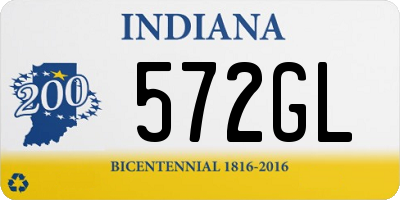 IN license plate 572GL