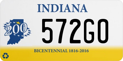 IN license plate 572GO