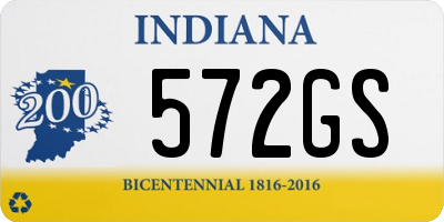 IN license plate 572GS