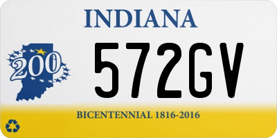 IN license plate 572GV