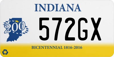 IN license plate 572GX