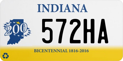 IN license plate 572HA