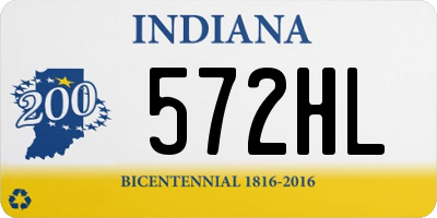 IN license plate 572HL