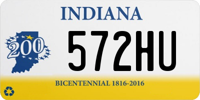 IN license plate 572HU