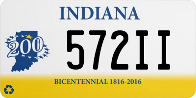 IN license plate 572II