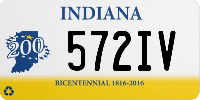 IN license plate 572IV