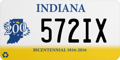 IN license plate 572IX