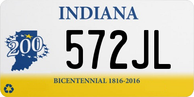 IN license plate 572JL