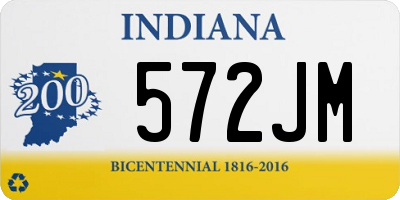 IN license plate 572JM