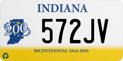 IN license plate 572JV