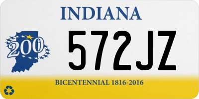 IN license plate 572JZ