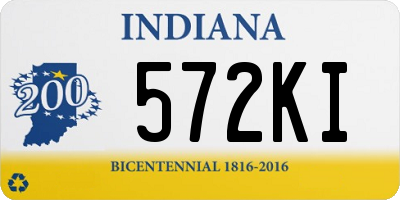 IN license plate 572KI