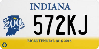 IN license plate 572KJ