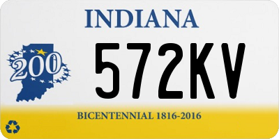 IN license plate 572KV