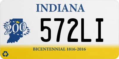 IN license plate 572LI