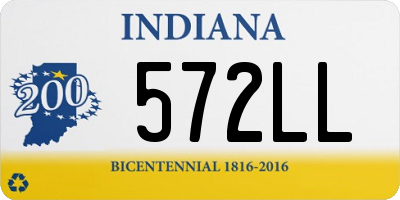 IN license plate 572LL