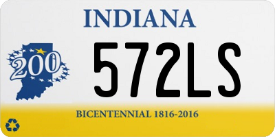 IN license plate 572LS