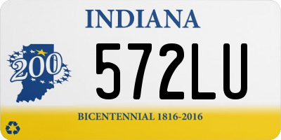 IN license plate 572LU