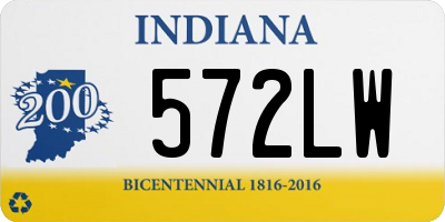 IN license plate 572LW