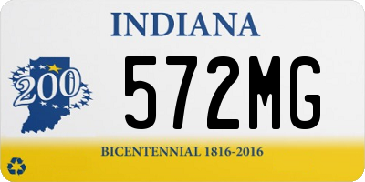 IN license plate 572MG