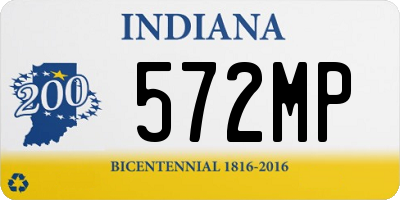 IN license plate 572MP