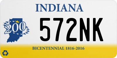 IN license plate 572NK