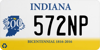 IN license plate 572NP