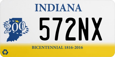 IN license plate 572NX