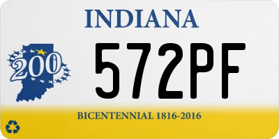 IN license plate 572PF