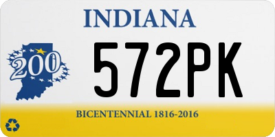 IN license plate 572PK