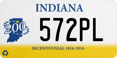 IN license plate 572PL