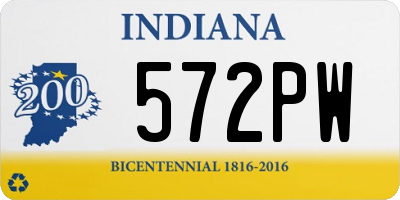 IN license plate 572PW