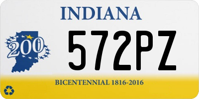 IN license plate 572PZ