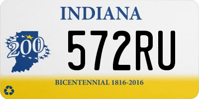 IN license plate 572RU