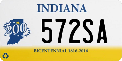 IN license plate 572SA