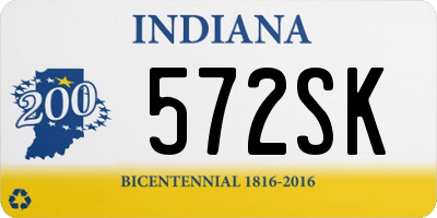 IN license plate 572SK