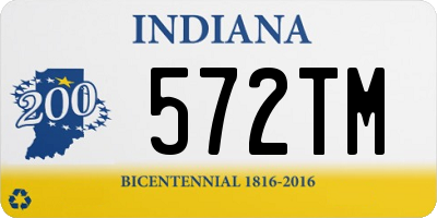 IN license plate 572TM