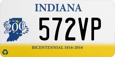 IN license plate 572VP